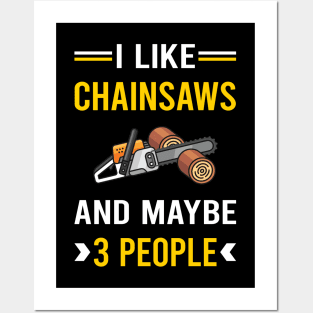 3 People Chainsaw Arborist Lumberjack Woodworking Woodworker Carpenter Carpentry Posters and Art